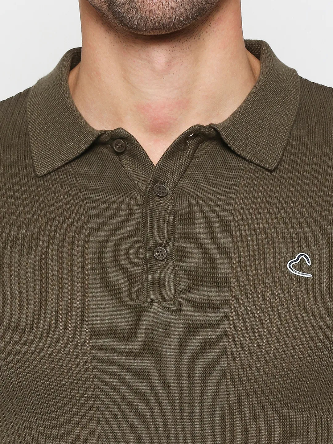 Green Regular Fit Men's Polo T-Shirt by Being Human Clothing - Image 5