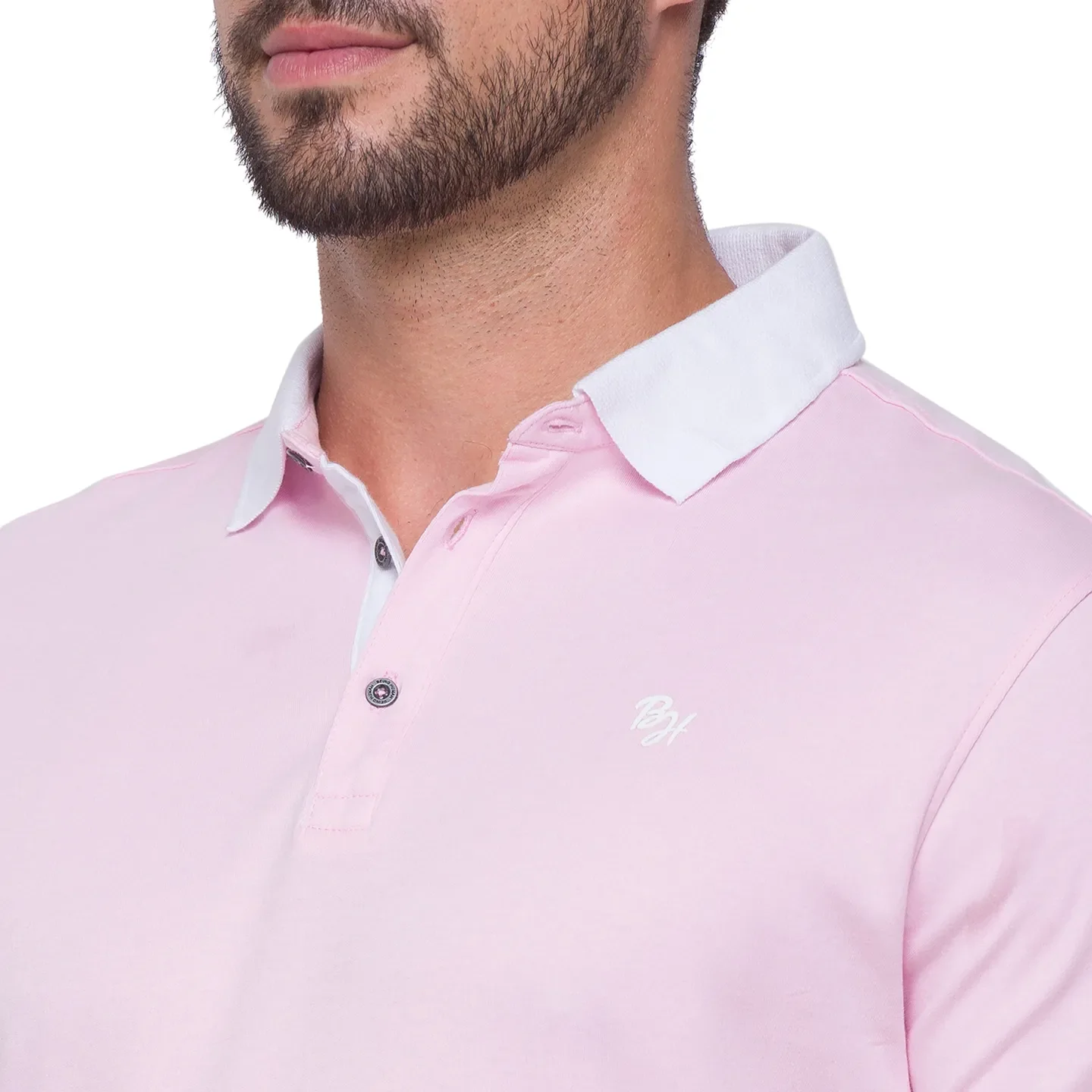 Pink Regular Fit Men's Polo T-Shirt by Being Human Clothing - Image 4