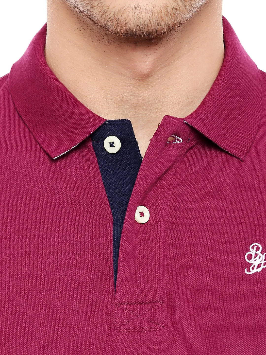 Pink Regular Fit Men's Polo T-Shirt by Being Human Clothing - Image 5
