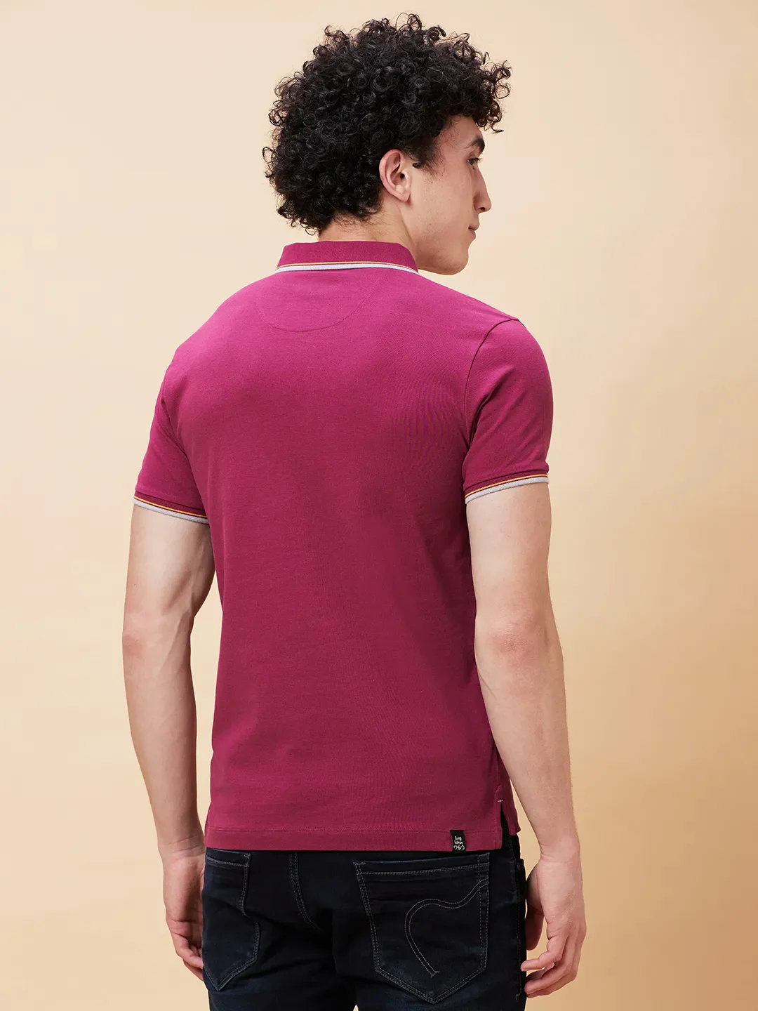 Purple Potion Regular Fit Men's Polo T-Shirt by Being Human Clothing - Image 4