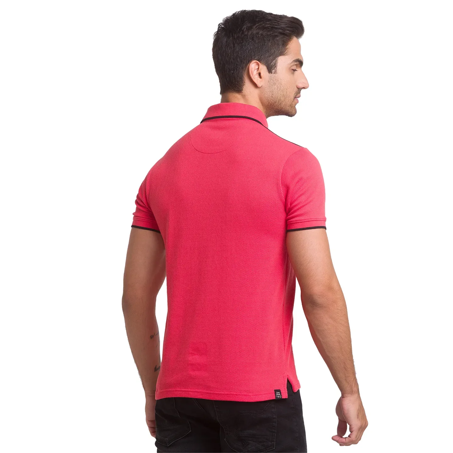 Red Regular Fit Men's Polo T-Shirt by Being Human Clothing - Image 3