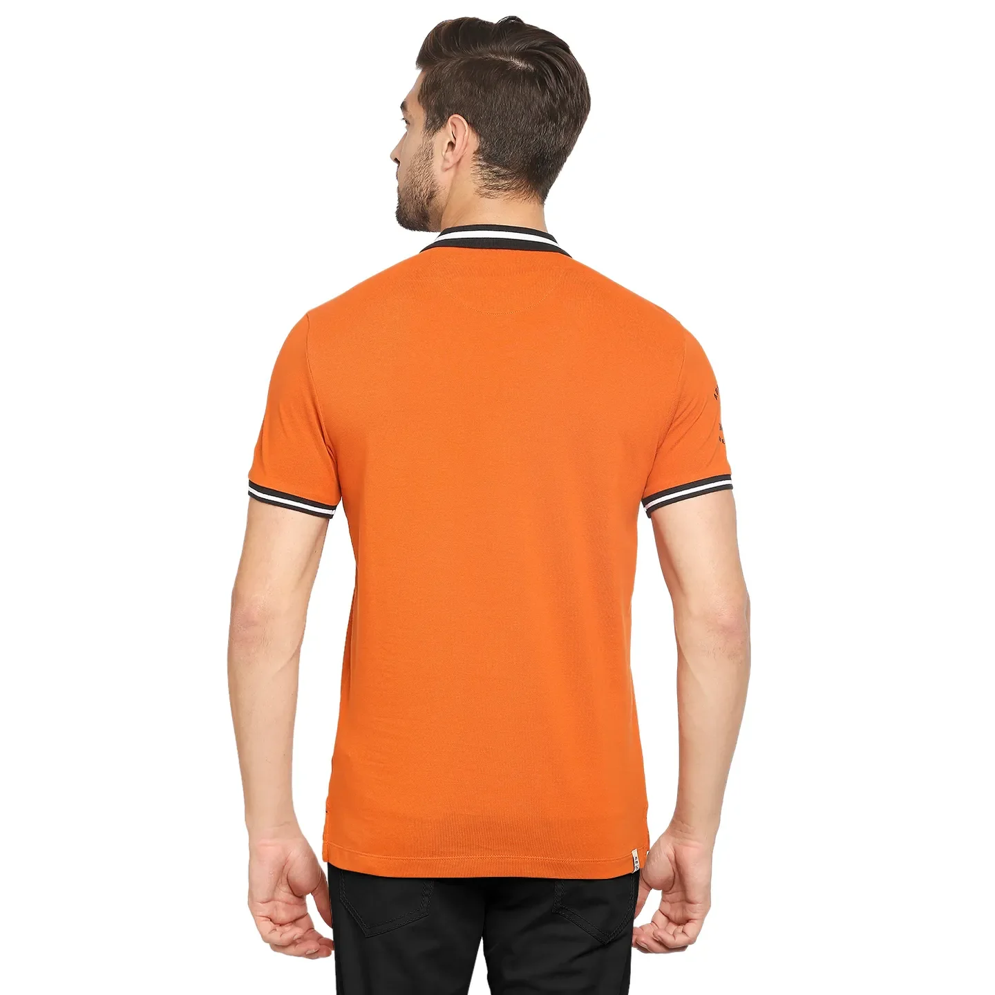 Brown Regular Fit Men's Polo T-Shirt by Being Human Clothing - Image 4