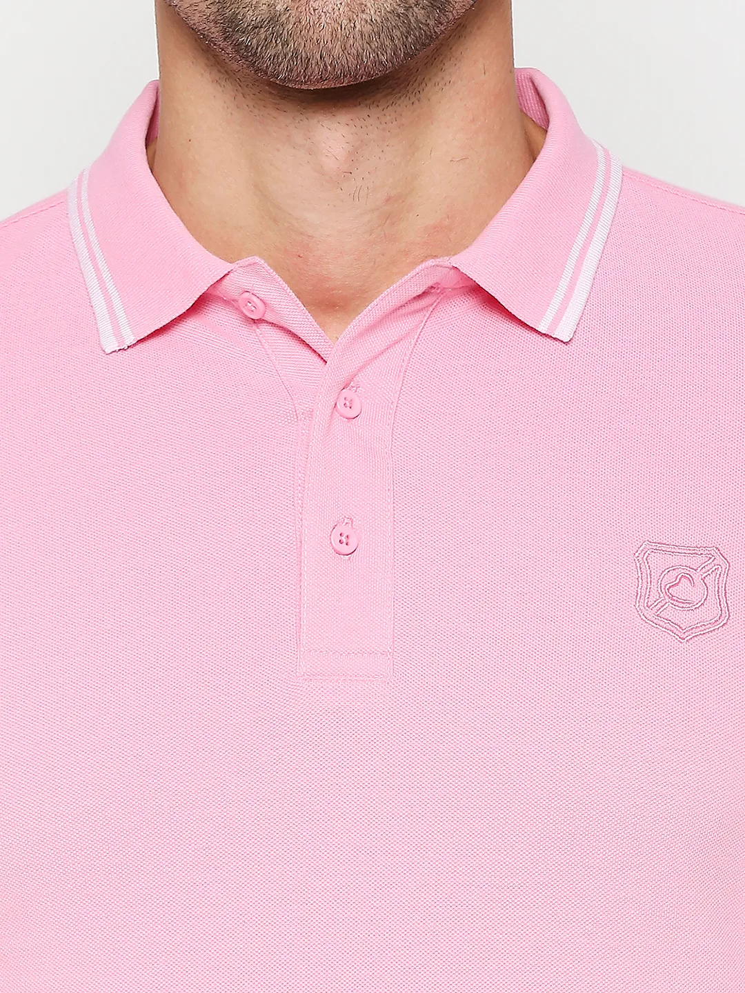 Pink Regular Fit Men's Polo T-Shirt by Being Human Clothing - Image 5