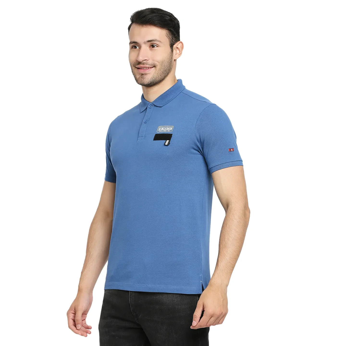 Blue Regular Fit Men's Polo T-Shirt by Being Human Clothing - Image 2