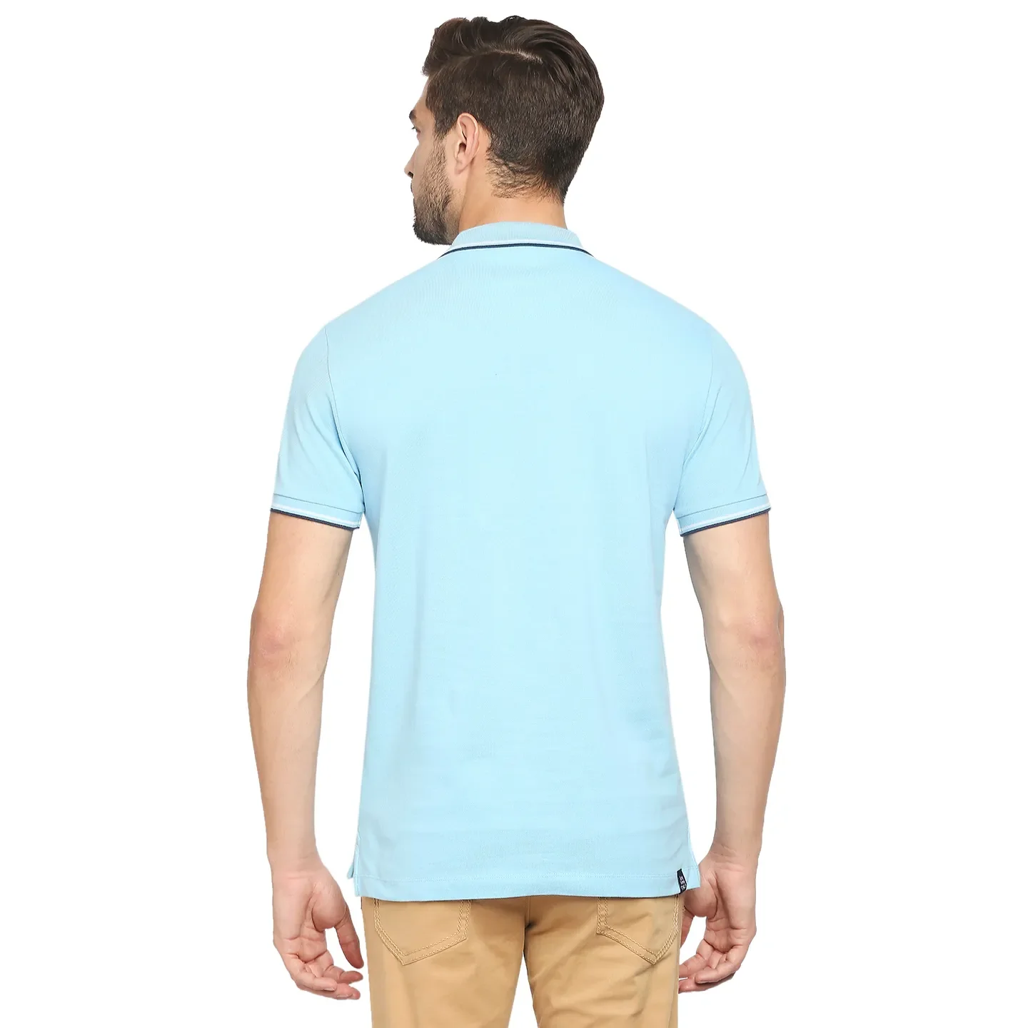 Blue Regular Fit Men's Polo T-Shirt by Being Human Clothing - Image 4
