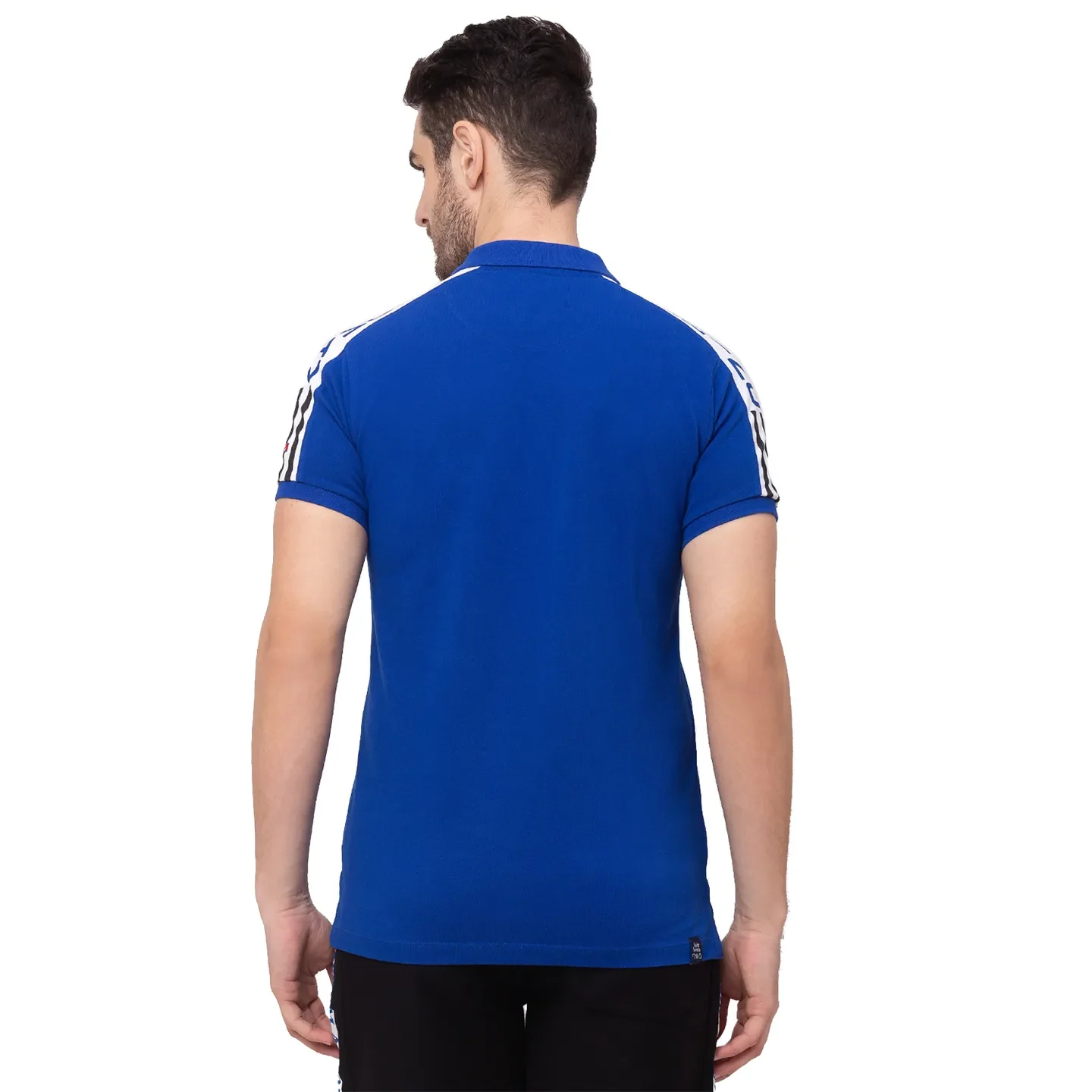 Blue Regular Fit Men's Polo T-Shirt by Being Human Clothing - Image 5