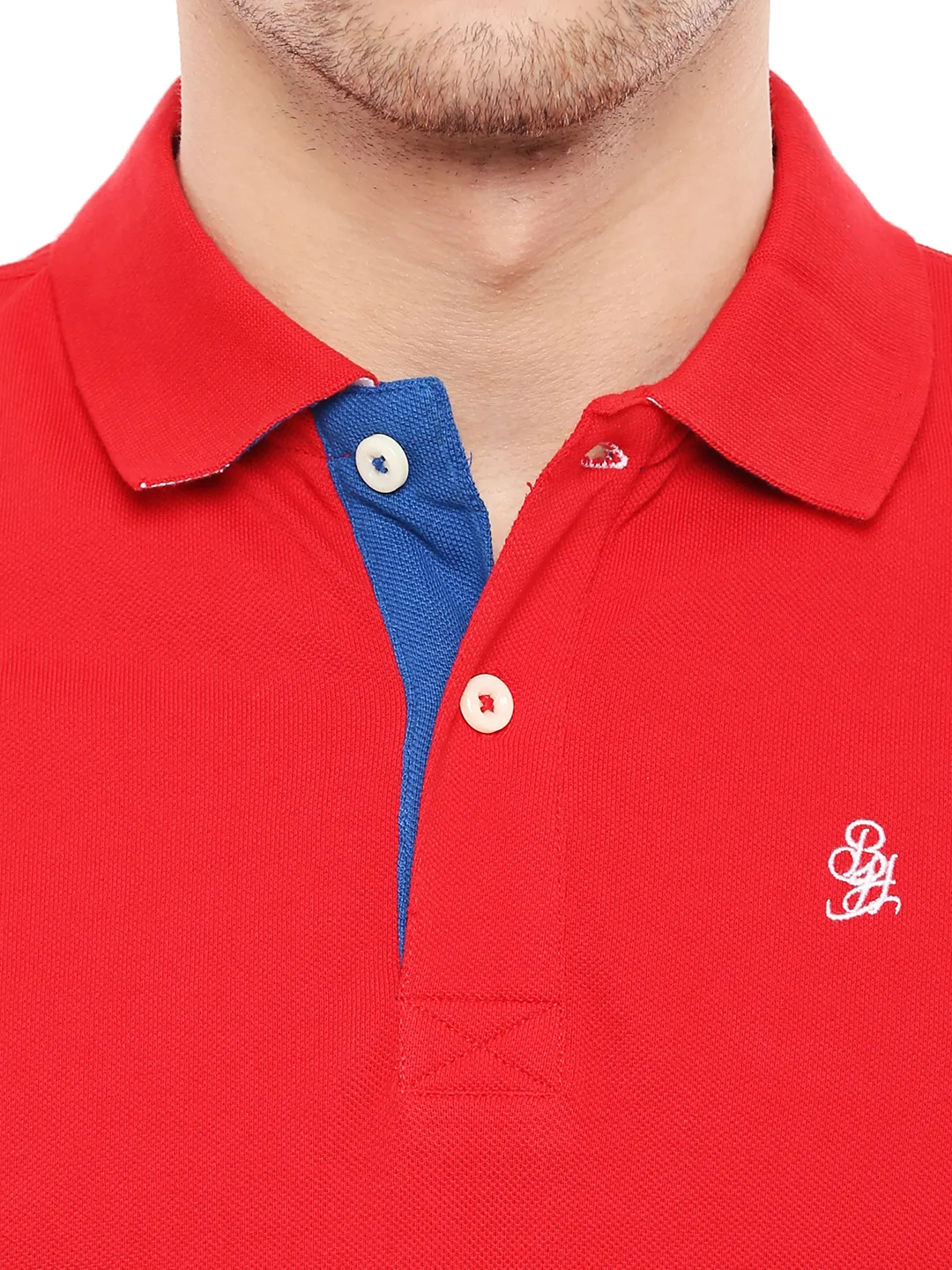 Red Regular Fit Men's Polo T-Shirt by Being Human Clothing - Image 5