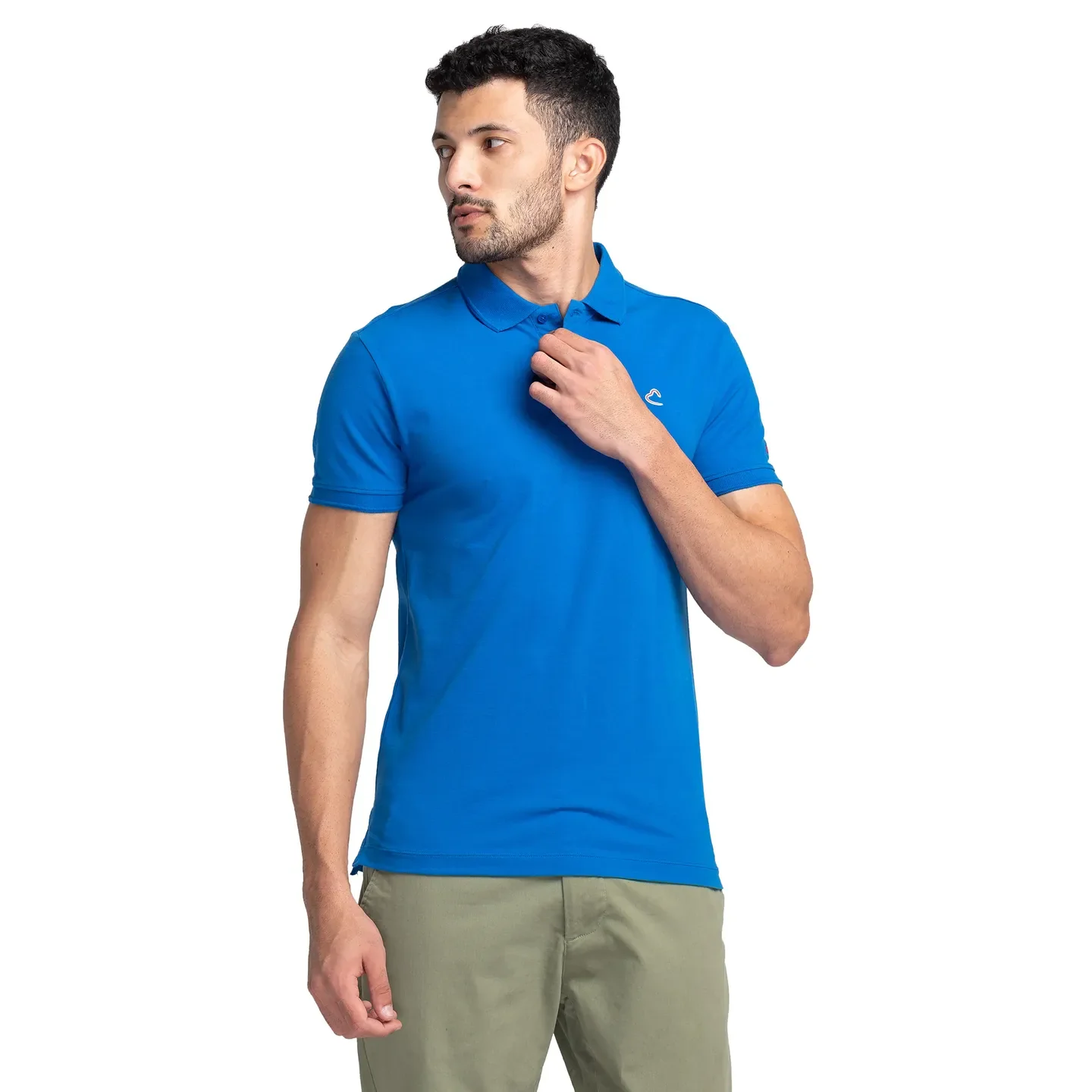 Blue Regular Fit Men's Polo T-shirt by Being Human Clothing