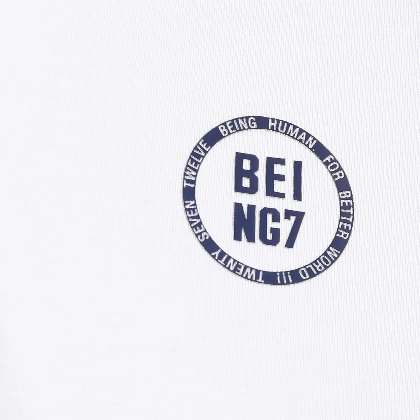 White Regular Fit Men's Polo T-Shirt by Being Human Clothing - Image 5
