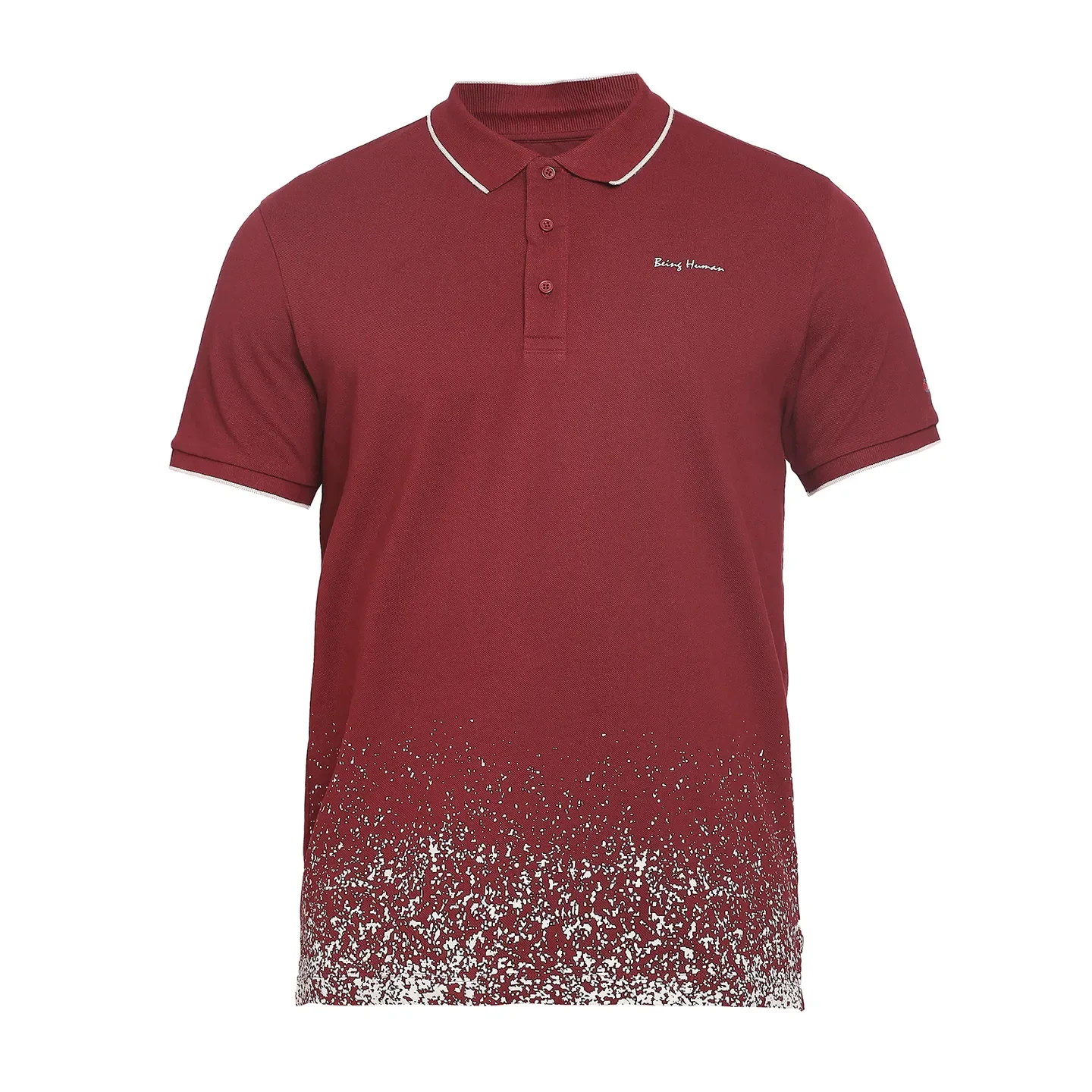 Red Regular Fit Men's Polo T-Shirt by Being Human Clothing - Image 7
