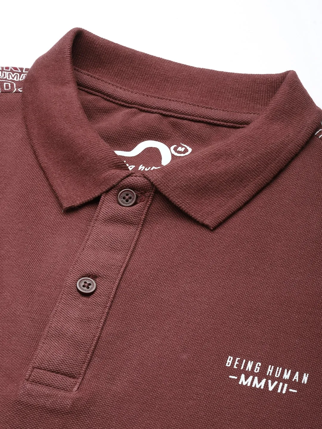 Red Regular Fit Men's Polo T-Shirt by Being Human Clothing - Image 4