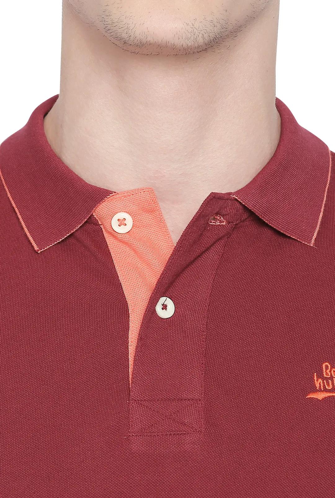 Red Regular Fit Men's Polo T-Shirt by Being Human Clothing - Image 4