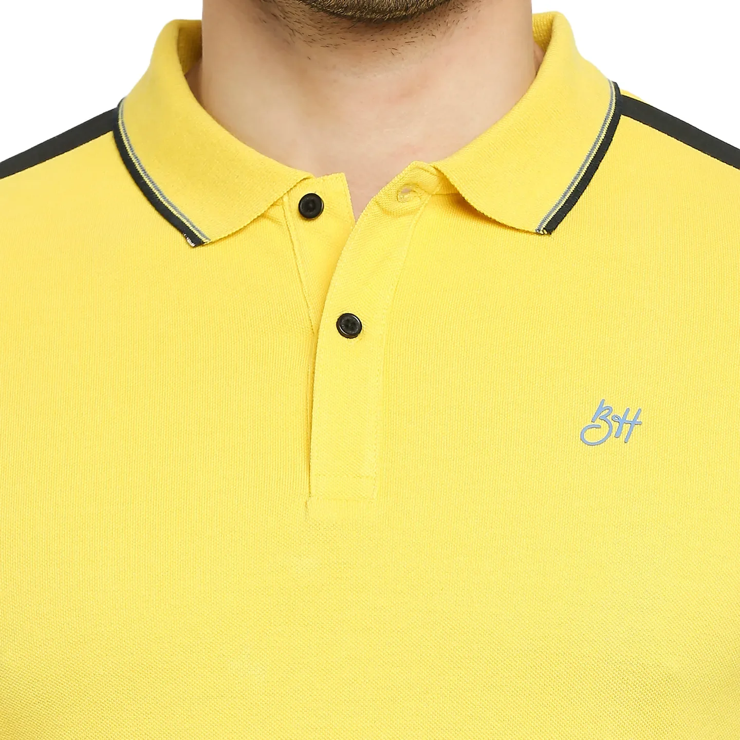 Yellow Regular Fit Men's Polo T-Shirt by Being Human Clothing - Image 5