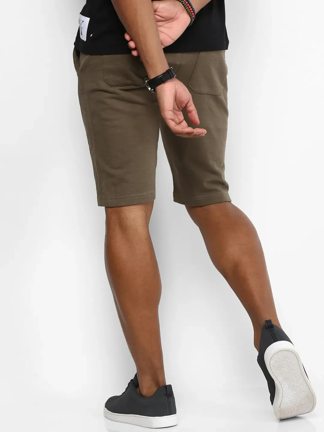 Green Regular Fit Men's Shorts by Being Human Clothing - Image 3