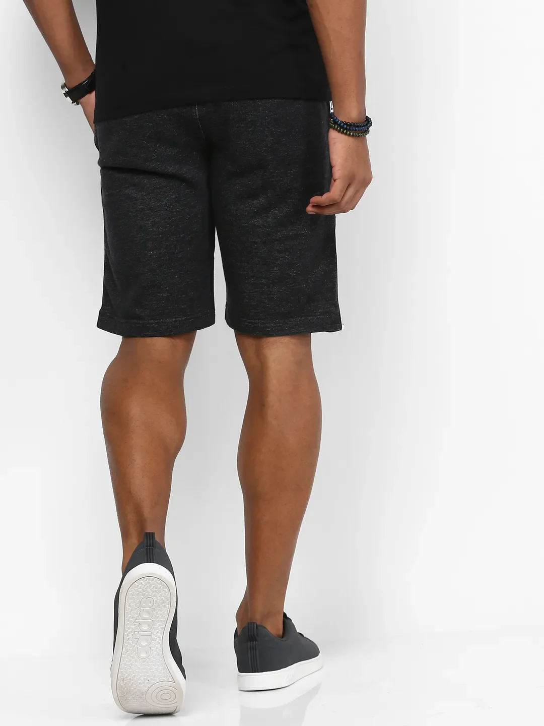 Black Regular Fit Men's Shorts by Being Human Clothing - Image 3