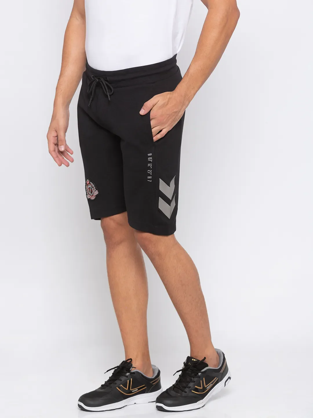 Black Regular Fit Men's Shorts by Being Human Clothing - Image 2