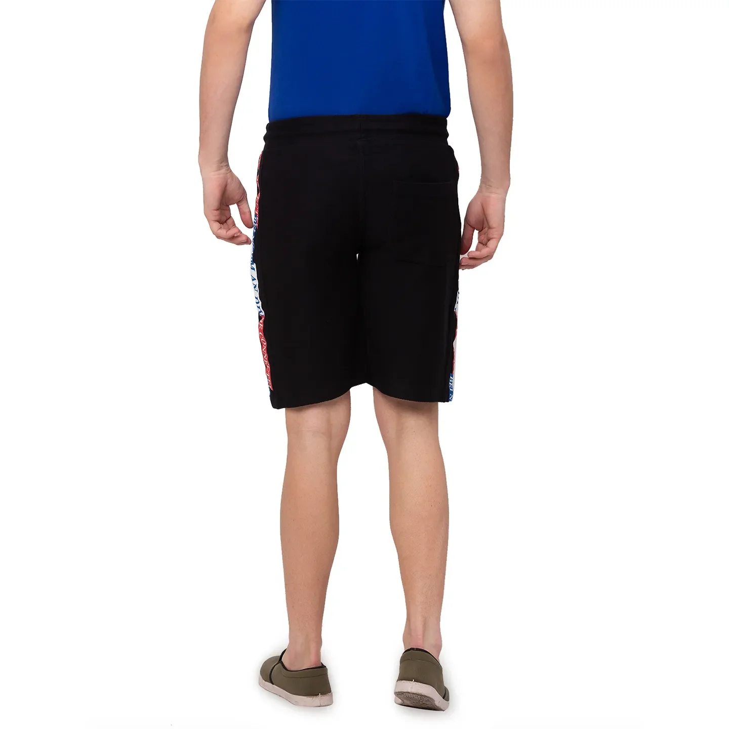 Black Regular Fit Shorts For Men By Being Human Clothing - Image 2