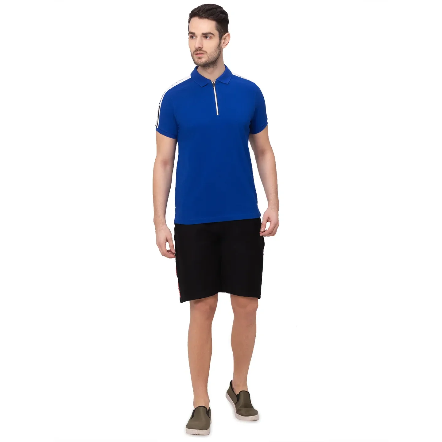 Black Regular Fit Shorts For Men By Being Human Clothing - Image 6