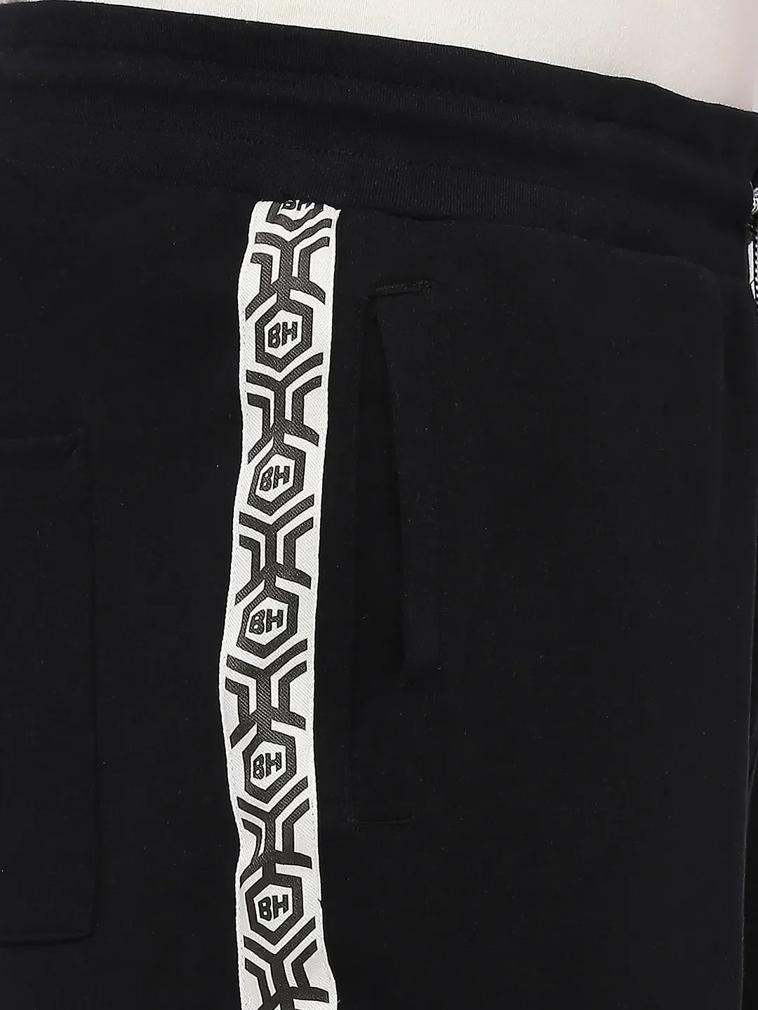 Black Regular Fit Shorts For Men By Being Human Clothing - Image 5