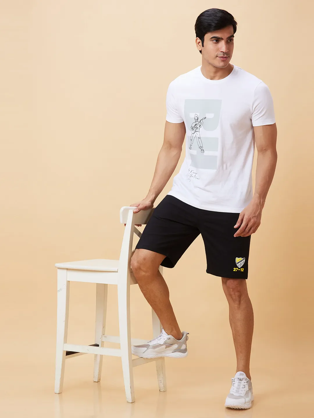 Black Regular Fit Men's Shorts by Being Human Clothing - Image 5
