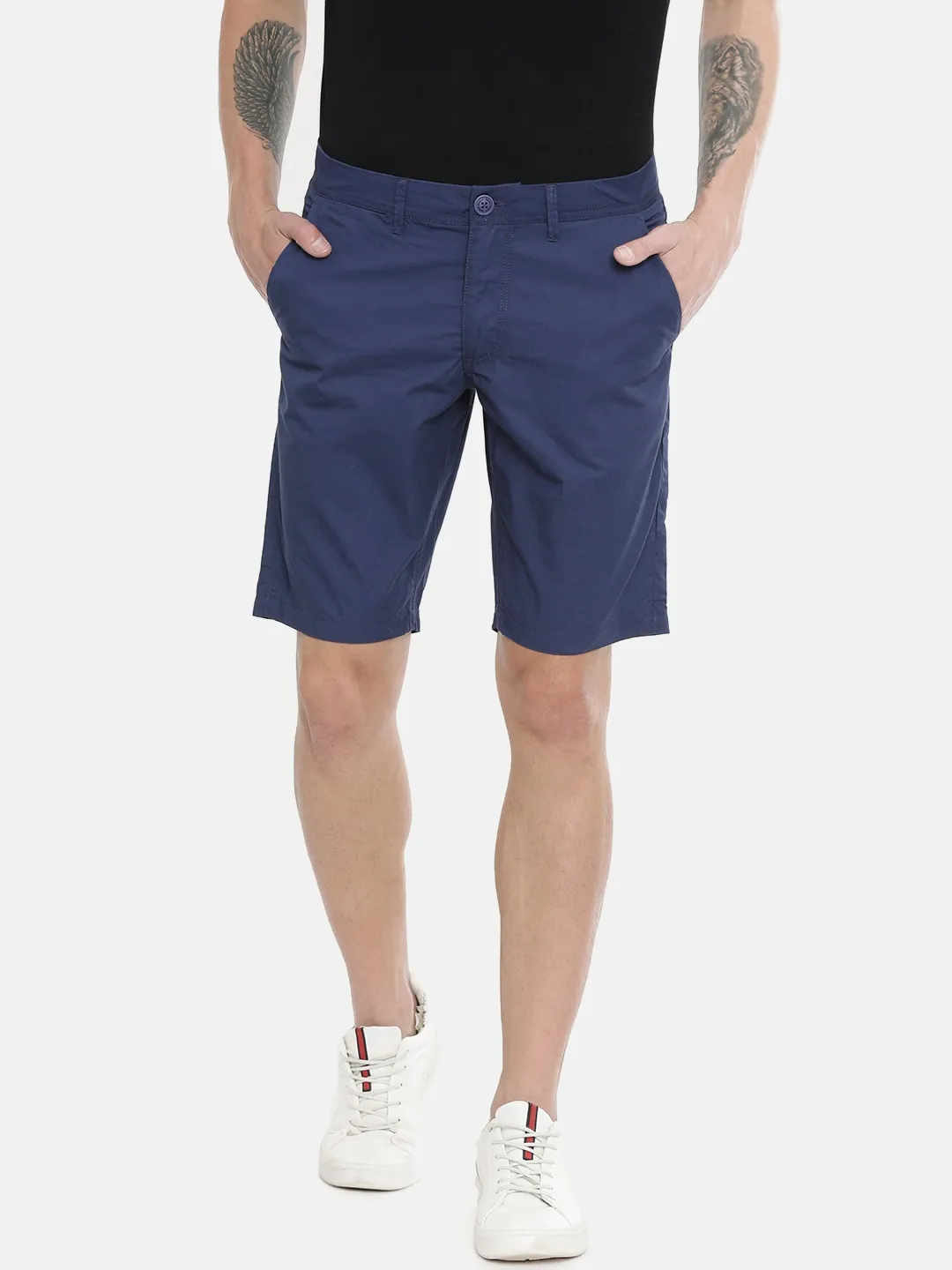 Blue Regular Fit Men's Shorts by Being Human Clothing