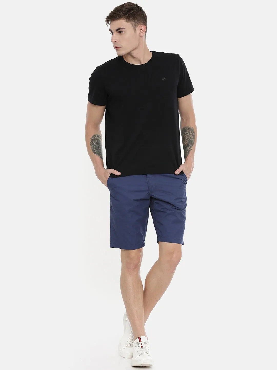 Blue Regular Fit Men's Shorts by Being Human Clothing - Image 5