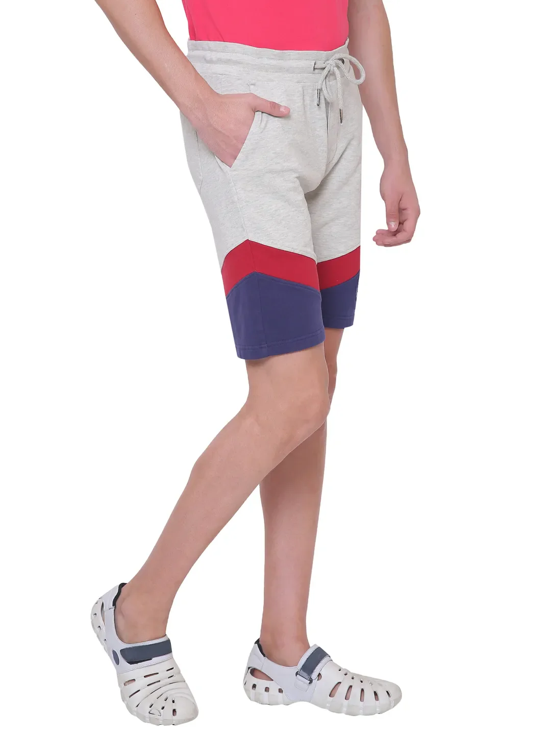 Beige Regular Fit Men's Shorts by Being Human Clothing - Image 3