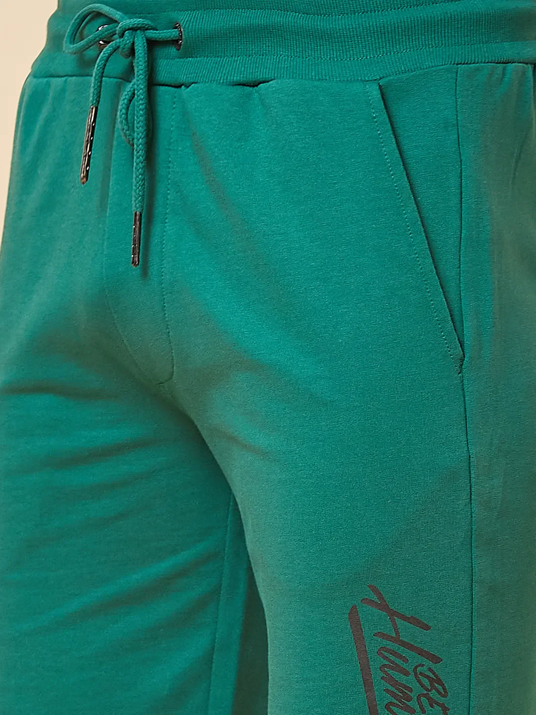 Green Regular Fit Men's Shorts by Being Human Clothing - Image 5