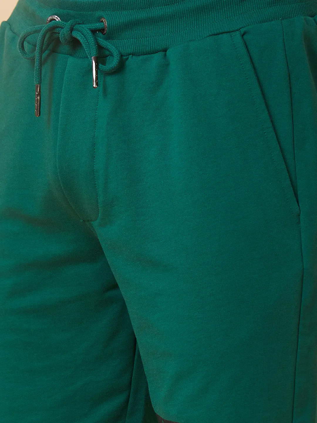 Green Regular Fit Men's Shorts by Being Human Clothing - Image 4