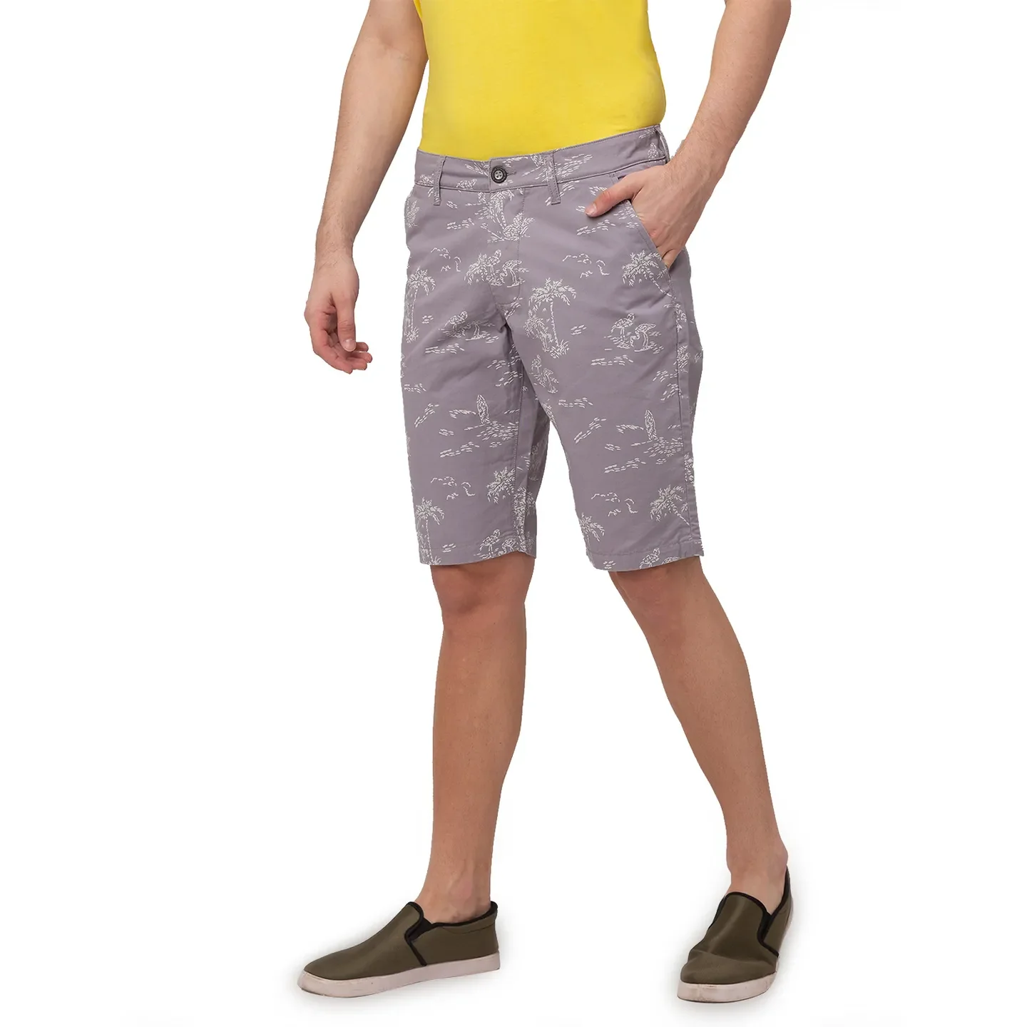 Grey Regular Fit Men's Shorts by Being Human Clothing - Image 3