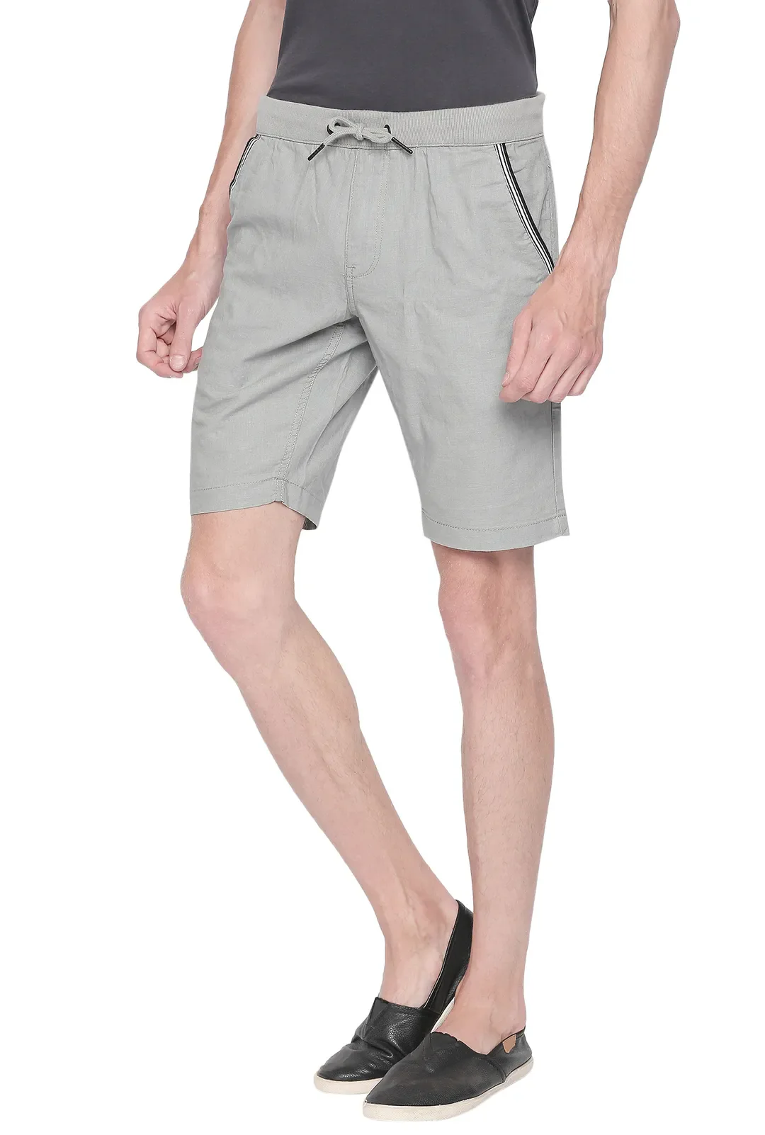 Grey Regular Fit Men's Shorts by Being Human Clothing - Image 2