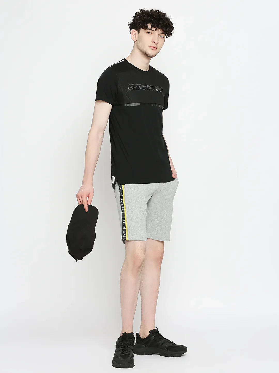 Grey Regular Fit Men's Shorts by Being Human Clothing - Image 6