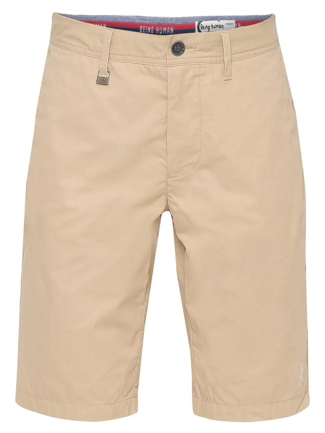 Khaki Regular Fit Men's Shorts by Being Human Clothing