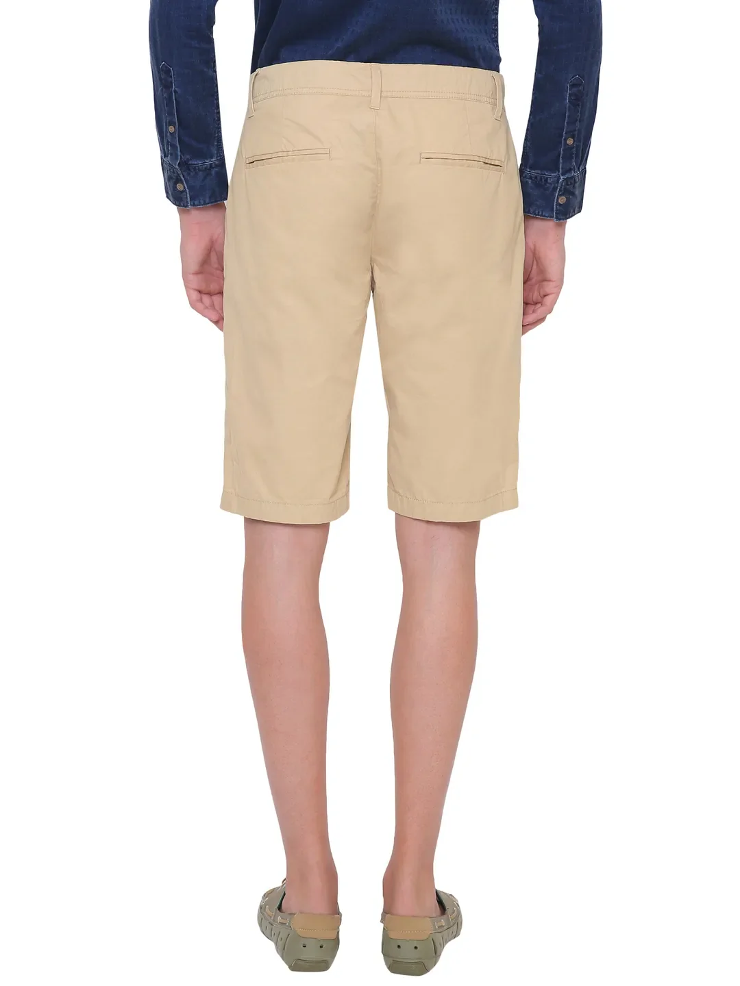 Khaki Regular Fit Men's Shorts by Being Human Clothing - Image 5
