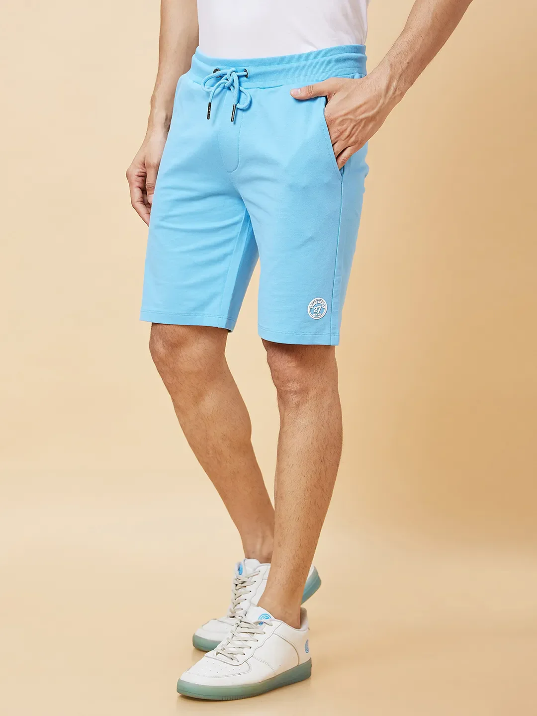 Blue Regular Fit Men's Shorts by Being Human Clothing - Image 2