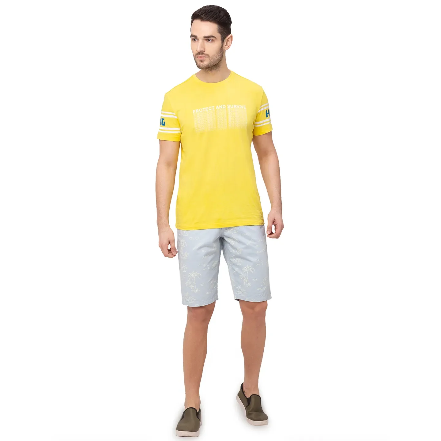 Blue Regular Fit Shorts For Men By Being Human Clothing - Image 5
