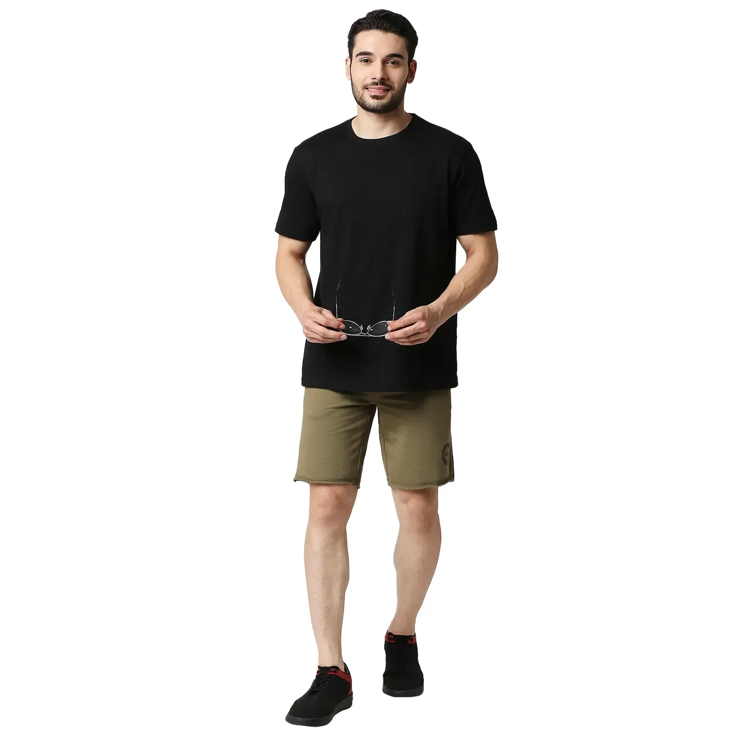 Olive Regular Fit Men's Shorts by Being Human Clothing - Image 5