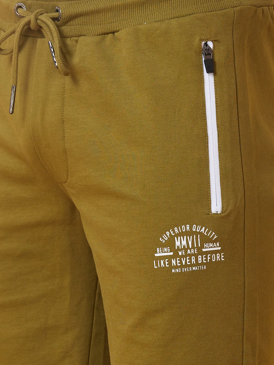 Olive Regular Fit Men's Shorts by Being Human Clothing - Image 5