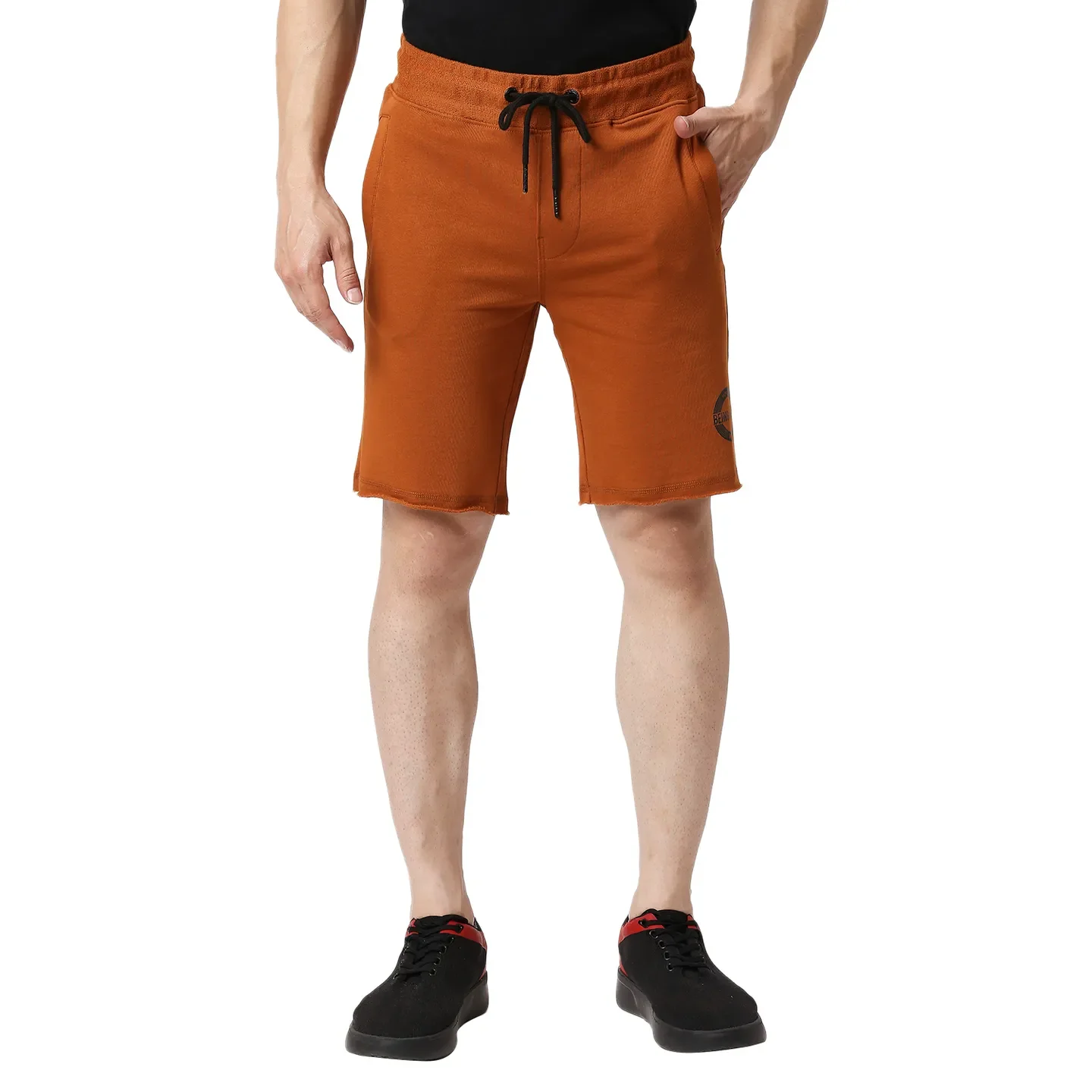Orange Regular Fit Men's Shorts by Being Human Clothing