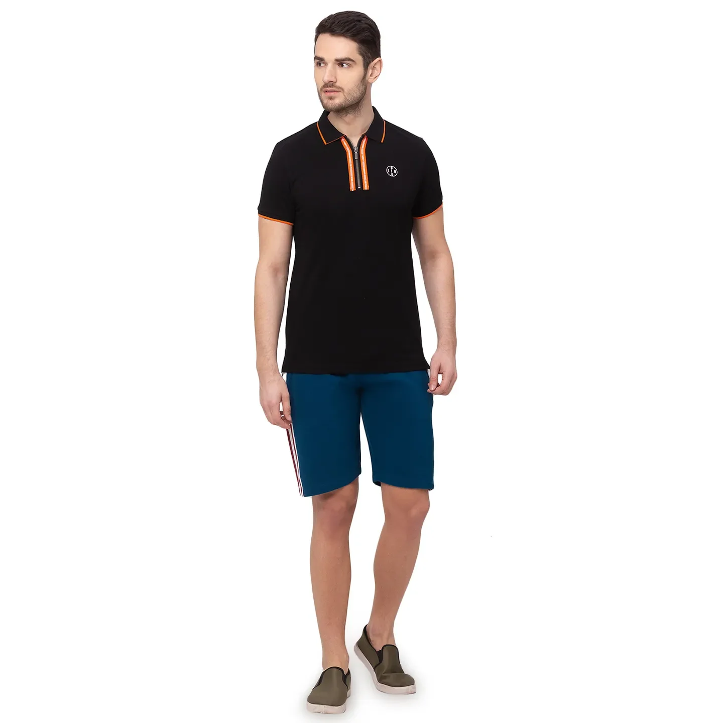 Blue Regular Fit Shorts For Men By Being Human Clothing - Image 6