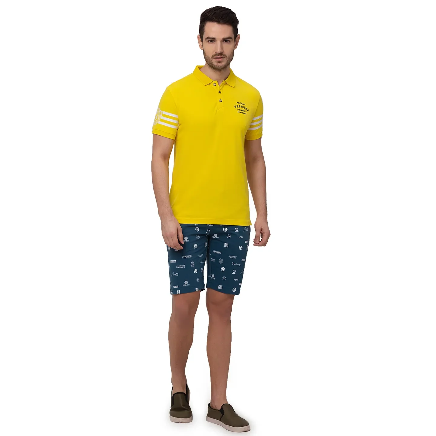 Green Regular Fit Men's Shorts by Being Human Clothing - Image 4
