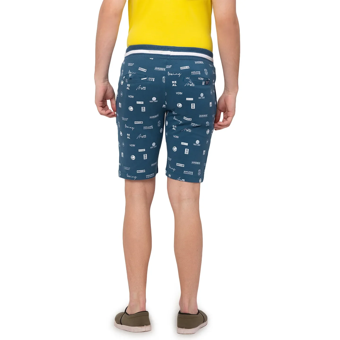 Green Regular Fit Men's Shorts by Being Human Clothing - Image 6