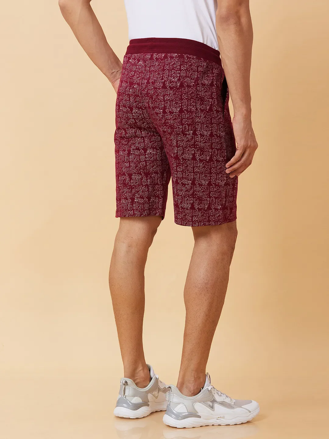 Red Regular Fit Men's Shorts by Being Human Clothing - Image 2