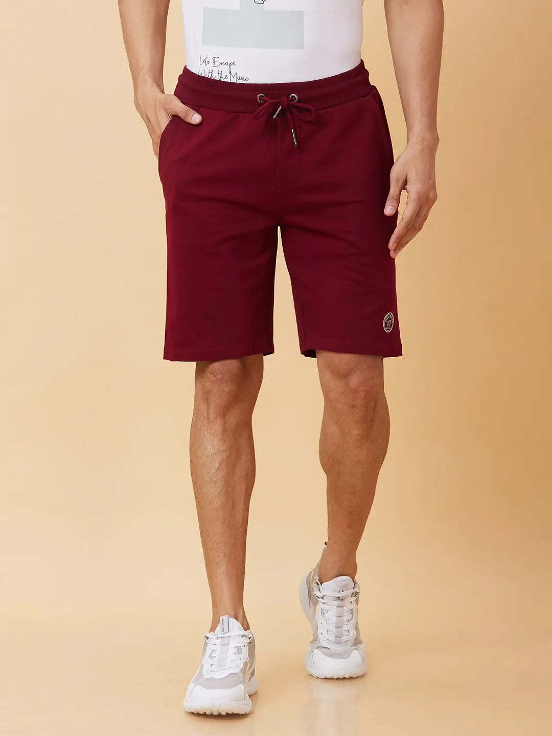 Red Regular Fit Men's Shorts by Being Human Clothing - Image 6