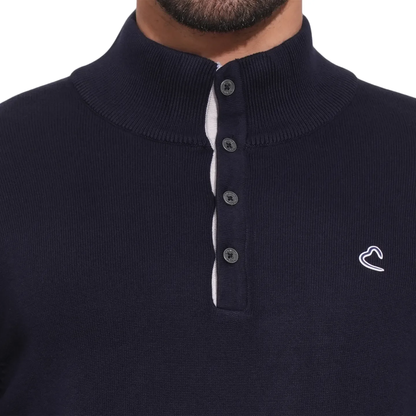 Navy Regular Fit Round Neck Men's Sweatshirt by Being Human Clothing - Image 6