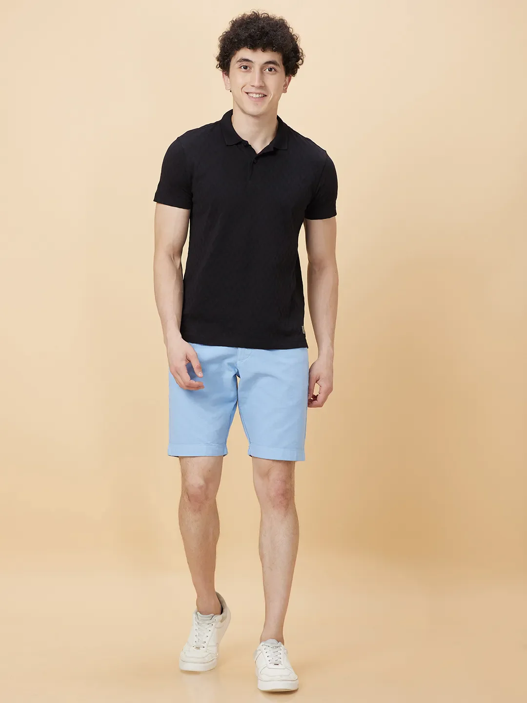 Black Regular Fit Men's Polo T-shirt by Being Human Clothing - Image 2