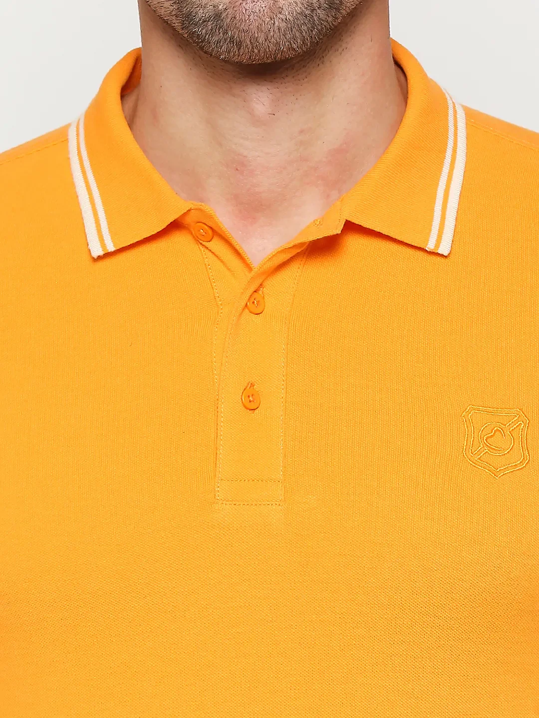 Yellow Regular Fit Men's Polo T-Shirt by Being Human Clothing - Image 5