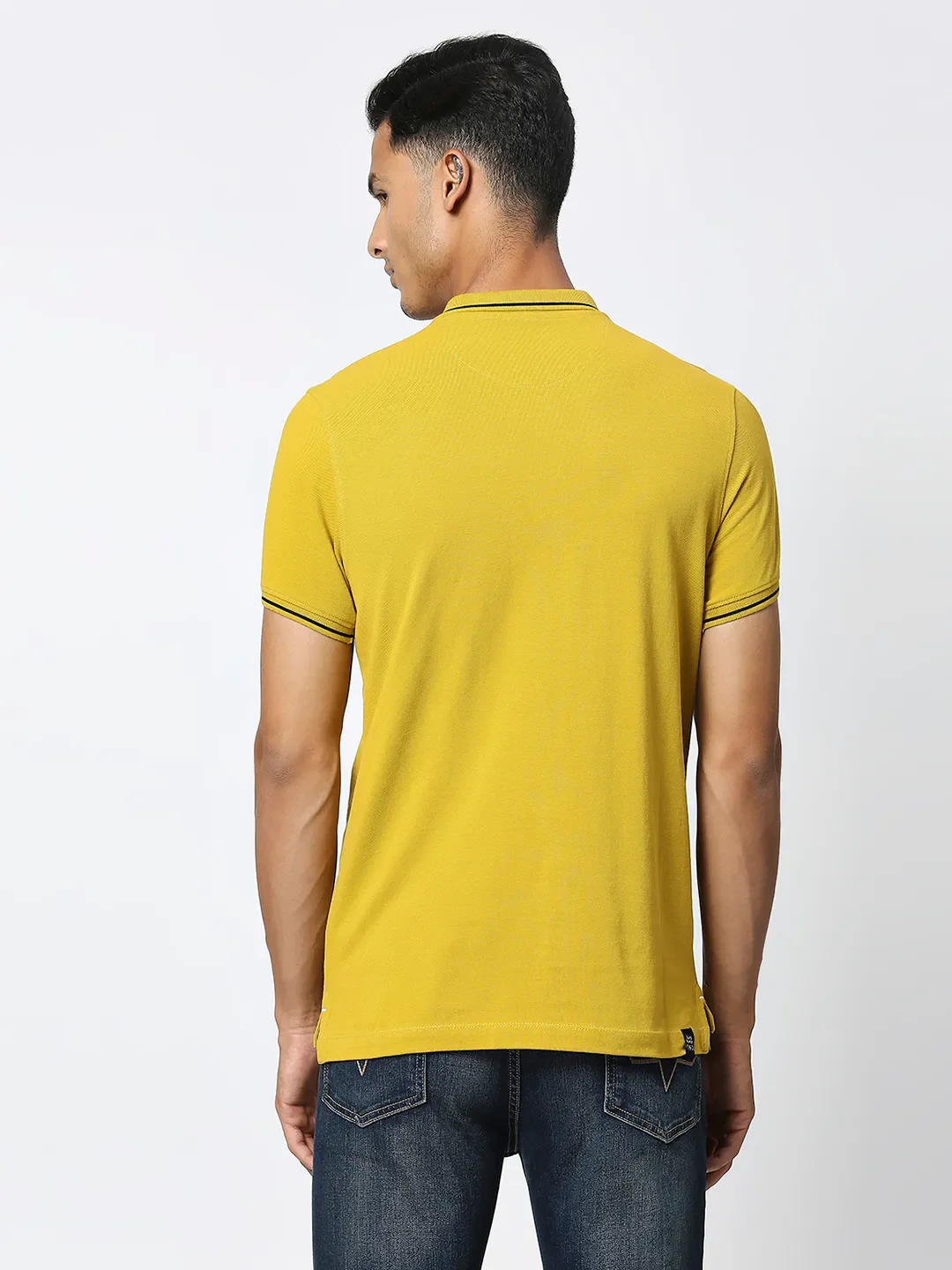 Orange Regular Fit Men's Polo T-Shirt by Being Human Clothing - Image 4