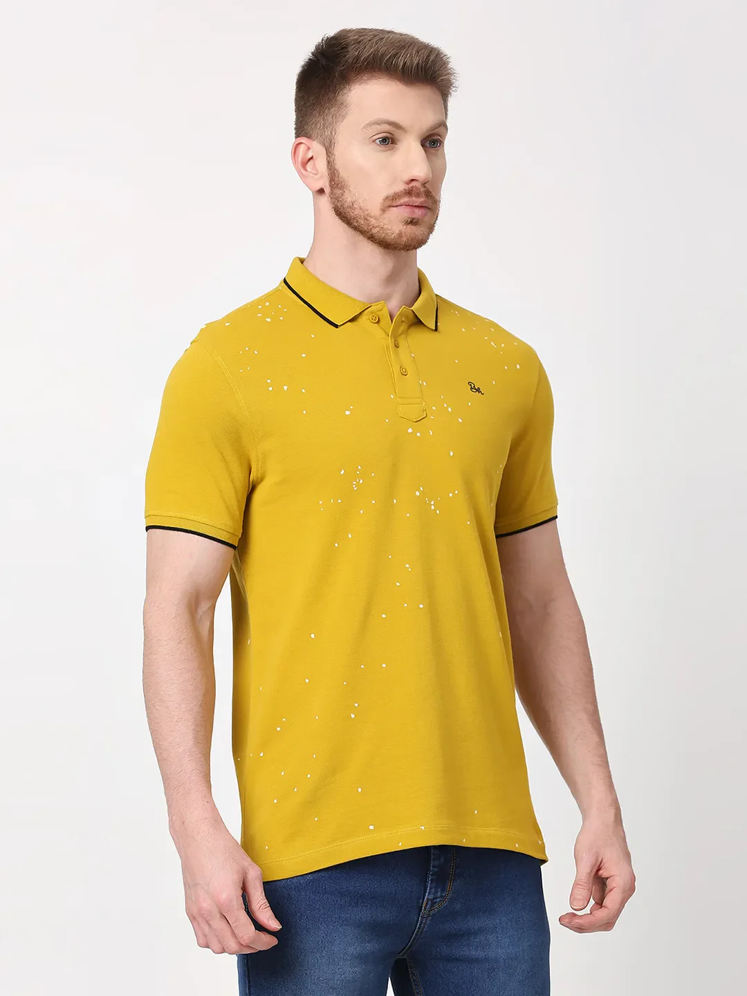 Camel Regular Fit Men's Polo T-Shirt by Being Human Clothing - Image 3
