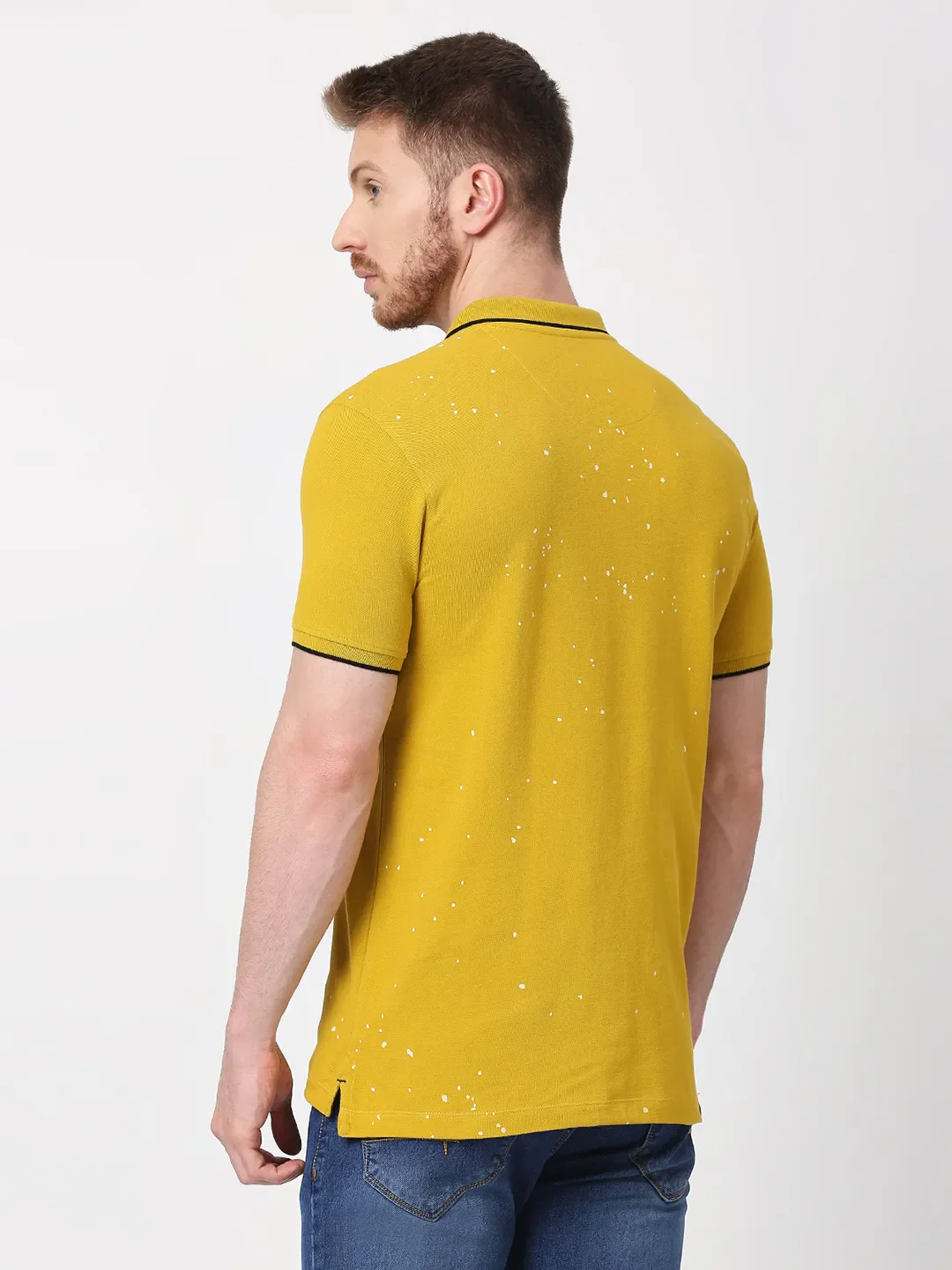 Camel Regular Fit Men's Polo T-Shirt by Being Human Clothing - Image 4